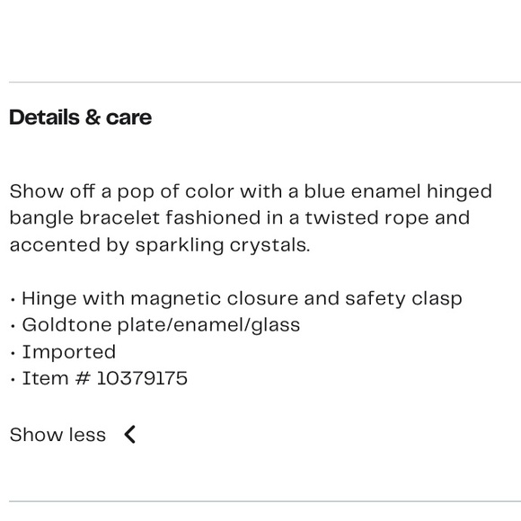 Clare V Gold Plated Enamel Rope Bangle Bracelet NEW - Picture 8 of 8